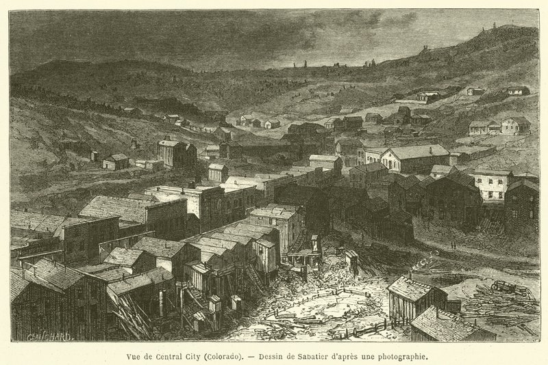 Vue de Central City, Colorado (gravura) de French School