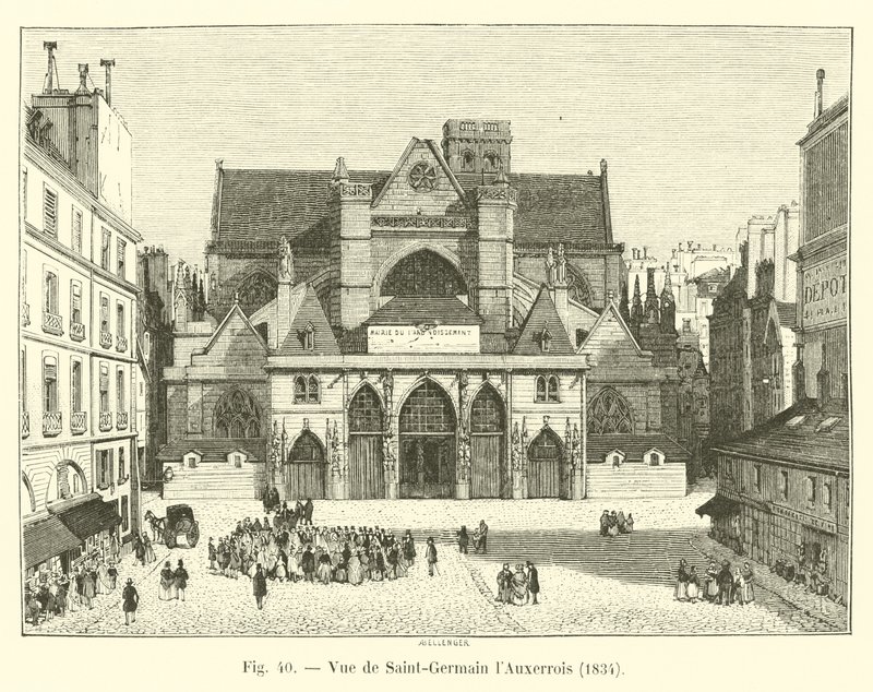Vista de Saint-Germain lAuxerrois, 1834 de French School
