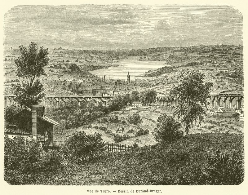 Vista de Truro (gravura) de French School