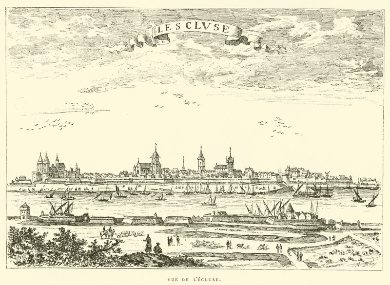 Vista da fechadura (gravação) de French School