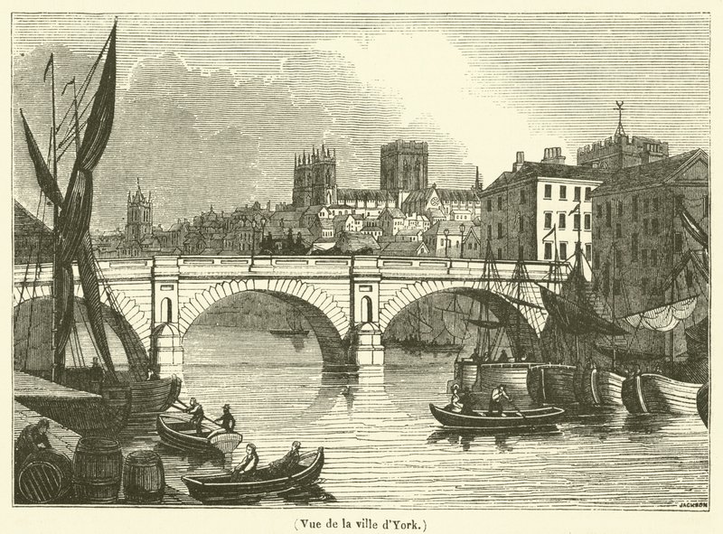 Vista da cidade de York (gravura) de French School