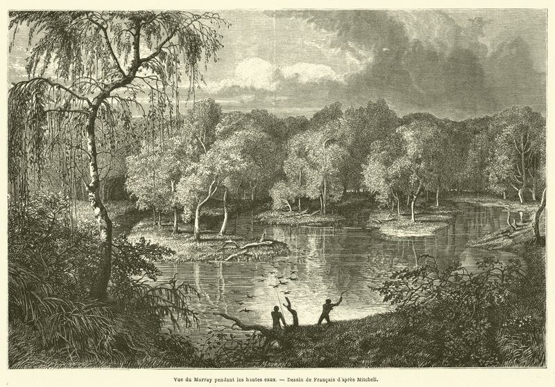Vista do Murray durante a água alta (gravura) de French School