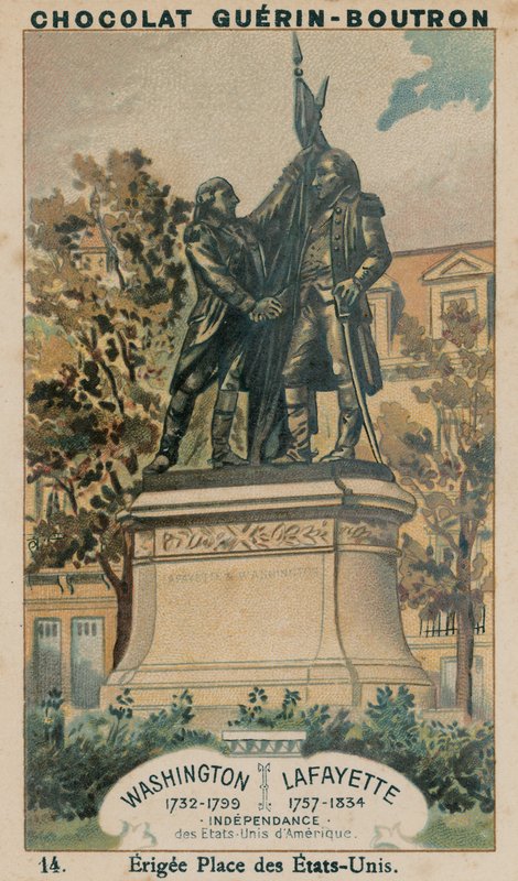 Washington, 1732-1799, Lafayette, 1757-1834, Independência, Estados Unidos da América, Erigee Place Estados Unidos de French School