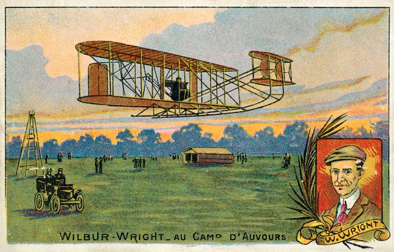 Wilbur Wright fazendo um voo no Camp d