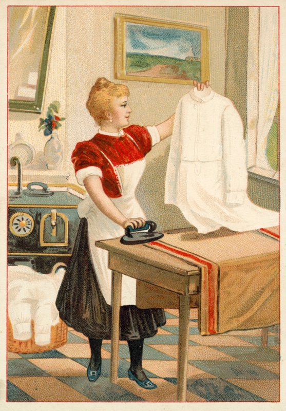 Engomar mulher (chromolitho) de French School