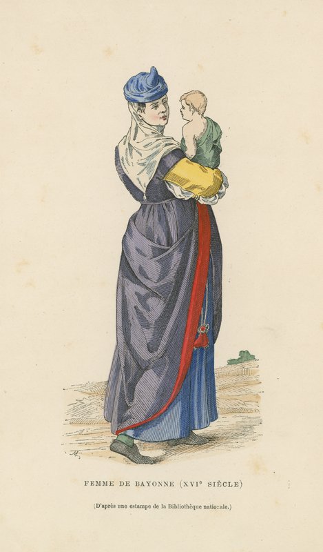 Mulher, de, bayonne, 16º século de French School