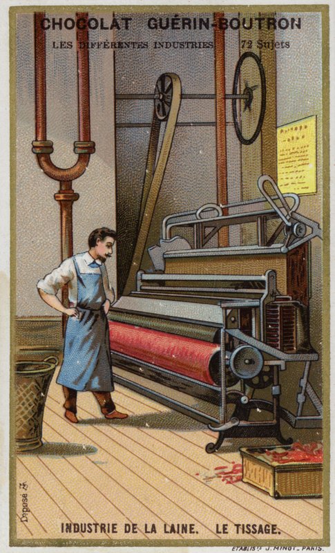 Indústria da lã. Tecelagem (chromolitho) de French School