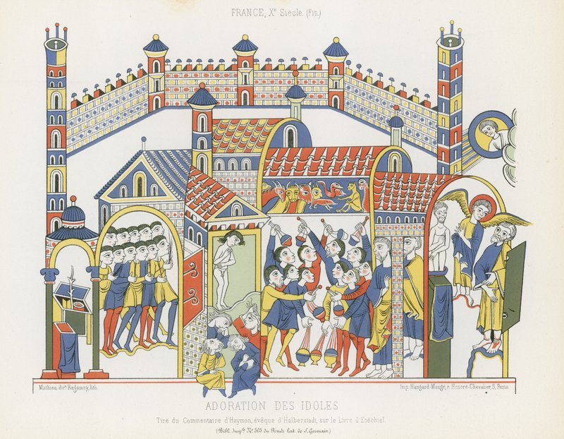Adoração de ídolos de French School