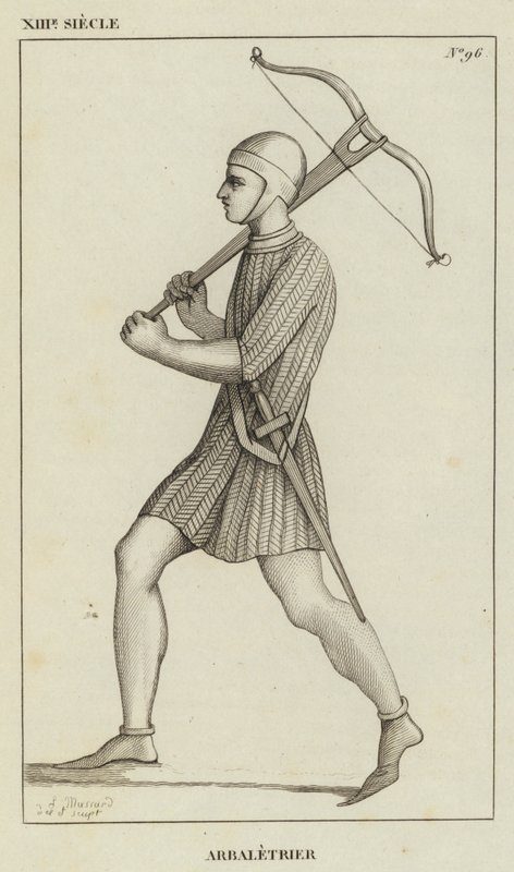 Século XIII, Crossbowman (gravura) de French School