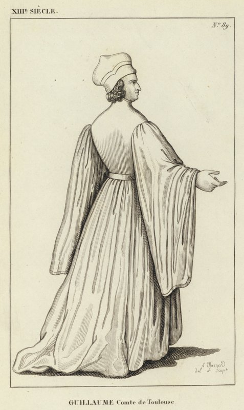 Século XIII, Guilherme, Conde de Toulouse (gravura) de French School