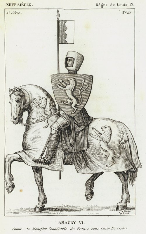Século XIII, Reinado de Luís IX, Amaury VI, Conde de Montfort Connetable de França sob Louis IX de French School