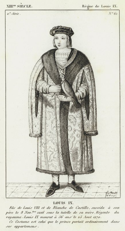Século XIII, Reinado de Luís IX, Luís IX (gravura) de French School