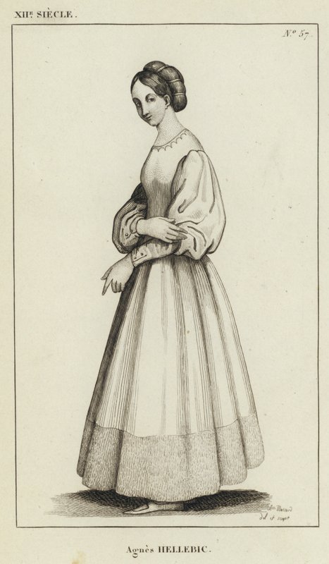 XII Siecle, Agnes Hellebic (gravura) de French School
