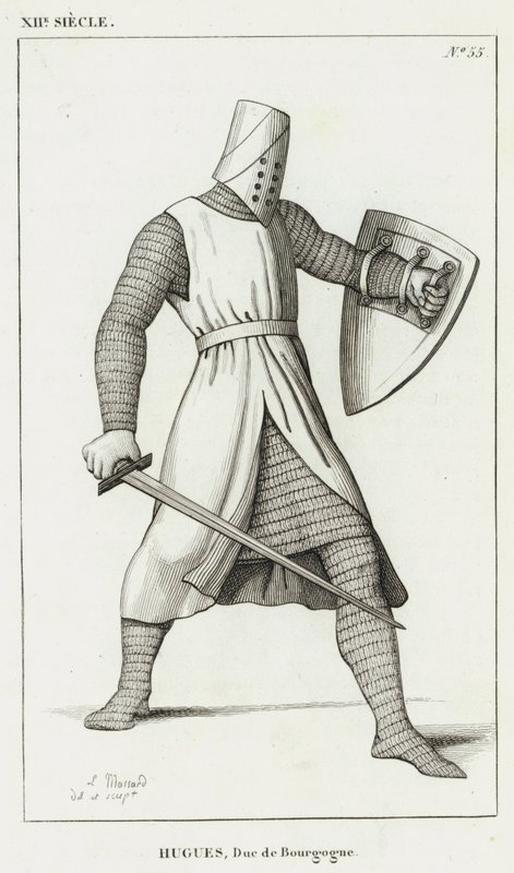 Século XII, Hugh, Duque de Borgonha (gravura) de French School