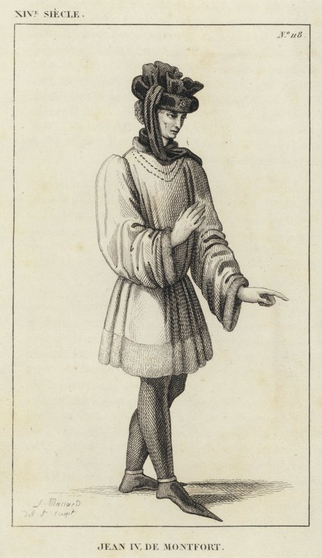Século XIV, Jean IV de Montfort (gravura) de French School