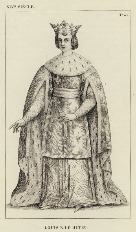 Século XIV, Louis X le Hutin (gravura) de French School