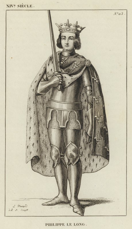 Século XIV, Philippe le Long (gravura) de French School