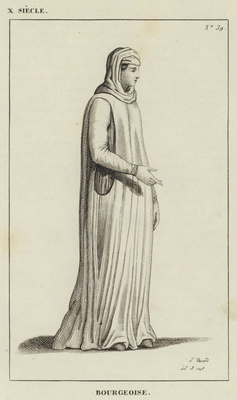 X Siecle, Bourgeois (gravura) de French School