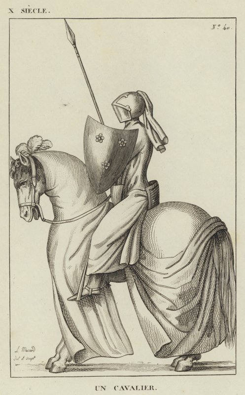 Século X, Um Cavaleiro (gravura) de French School
