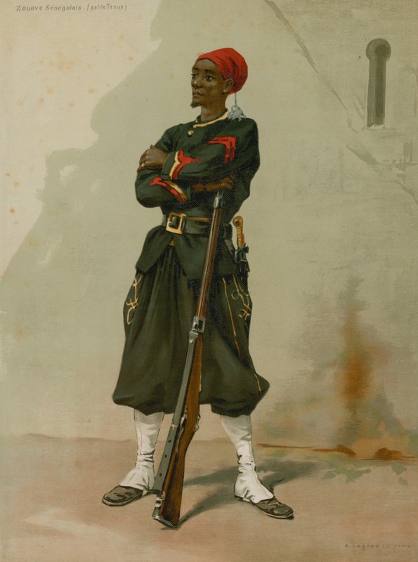 Zouave senegalês, pouca roupa de French School