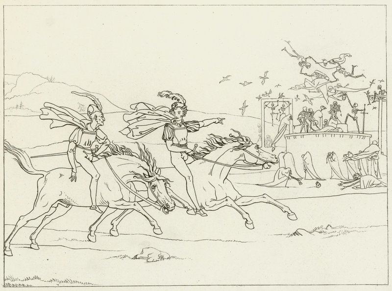 Ilustração para o Fausto de Goethe de Friedrich August Moritz Retzsch