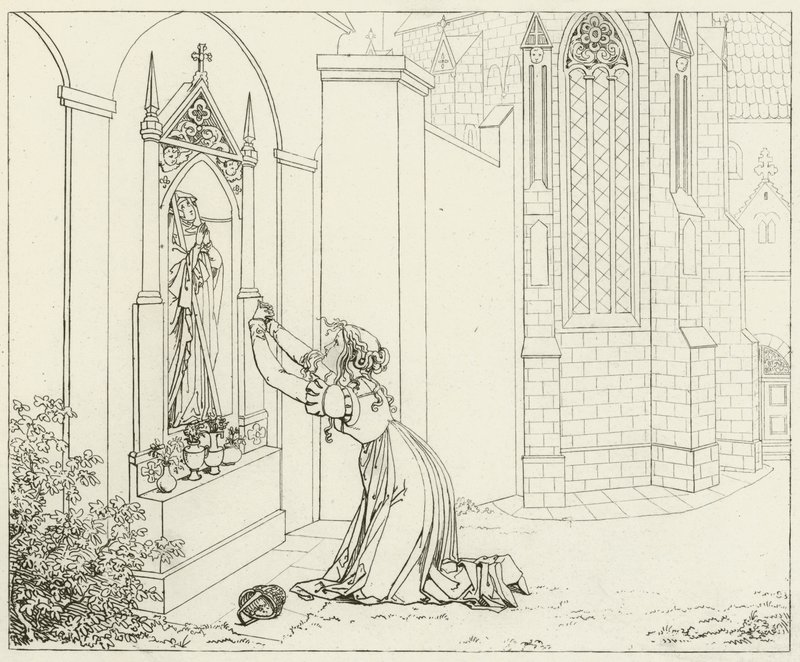 Ilustração para o Fausto de Goethe de Friedrich August Moritz Retzsch
