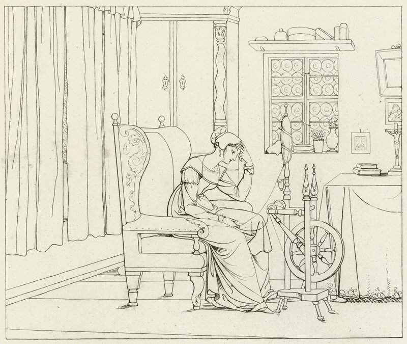 Ilustração para o Fausto de Goethe de Friedrich August Moritz Retzsch