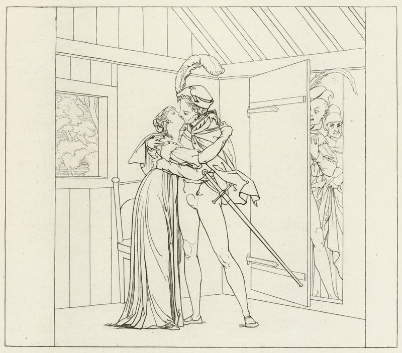 Ilustração para o Fausto de Goethe de Friedrich August Moritz Retzsch