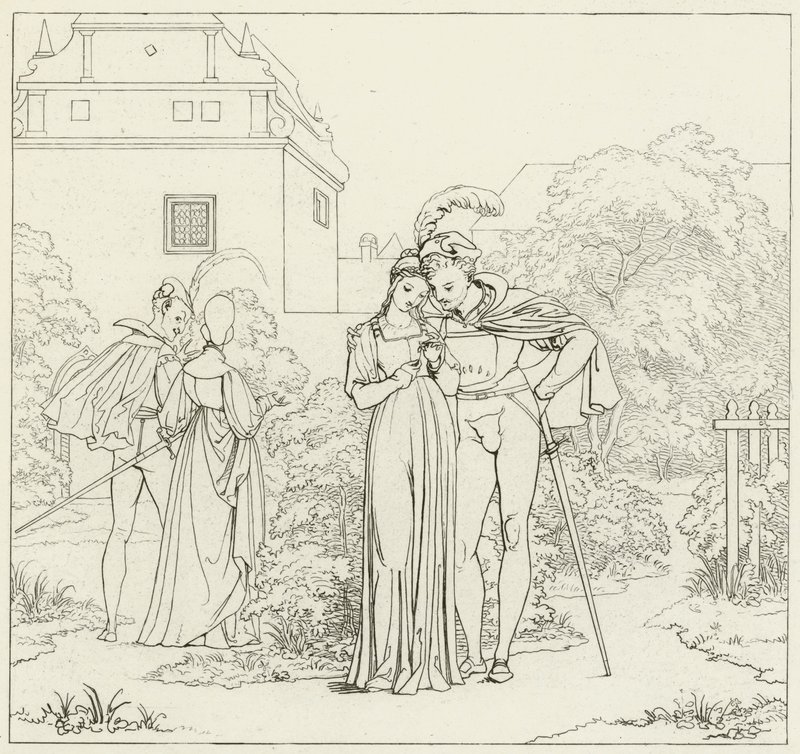 Ilustração para o Fausto de Goethe de Friedrich August Moritz Retzsch