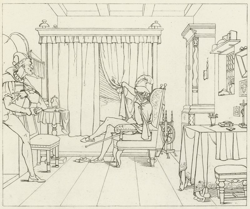 Ilustração para o Fausto de Goethe de Friedrich August Moritz Retzsch