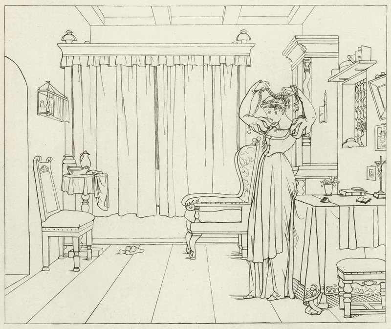 Ilustração para o Fausto de Goethe de Friedrich August Moritz Retzsch