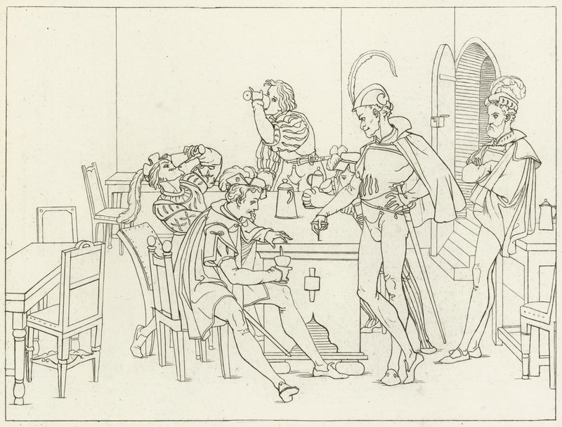 Ilustração para o Fausto de Goethe de Friedrich August Moritz Retzsch