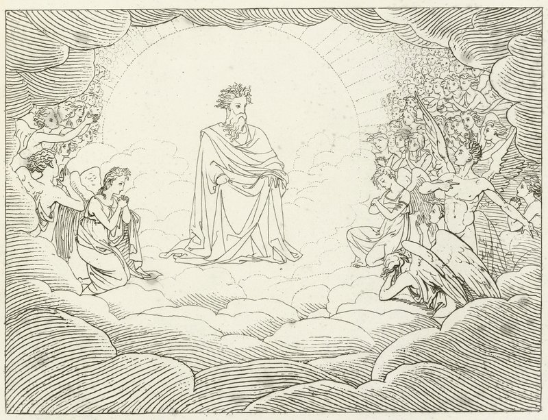 Ilustração para o Fausto de Goethe de Friedrich August Moritz Retzsch