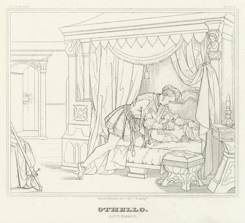 Othello, Acto V, Cena 2 (gravação) de Friedrich August Moritz Retzsch