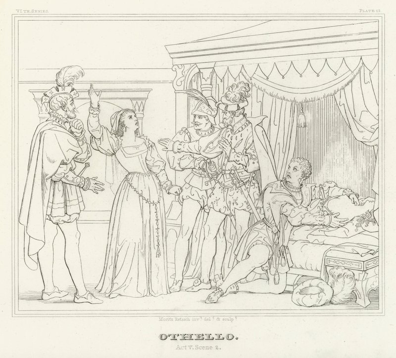 Othello, Acto V, Cena 2 (gravação) de Friedrich August Moritz Retzsch