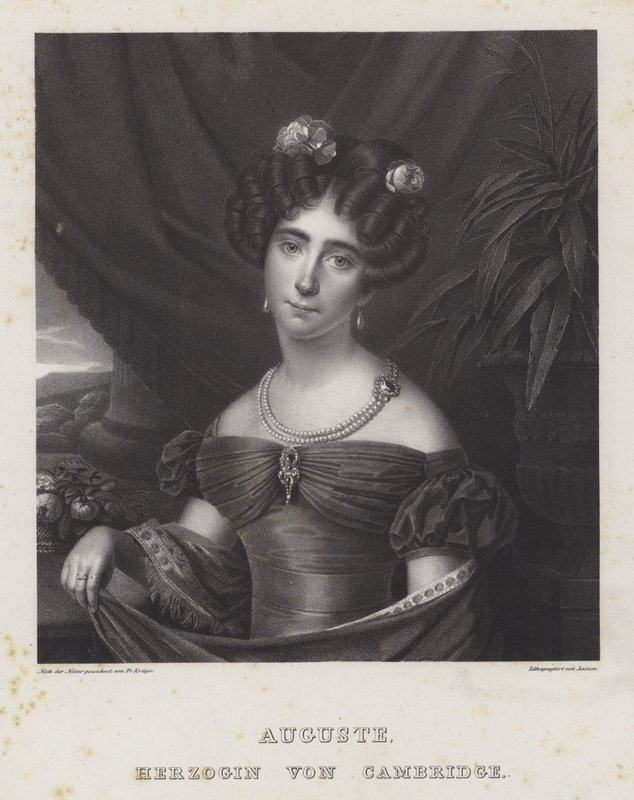 Augusta, Duquesa de Cambridge (Litho) de Friedrich Jentzen