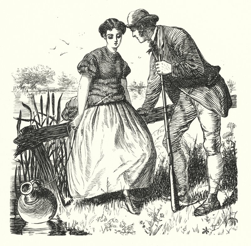 Primrose Time e Snow Time (gravura) de Fritz Eltze