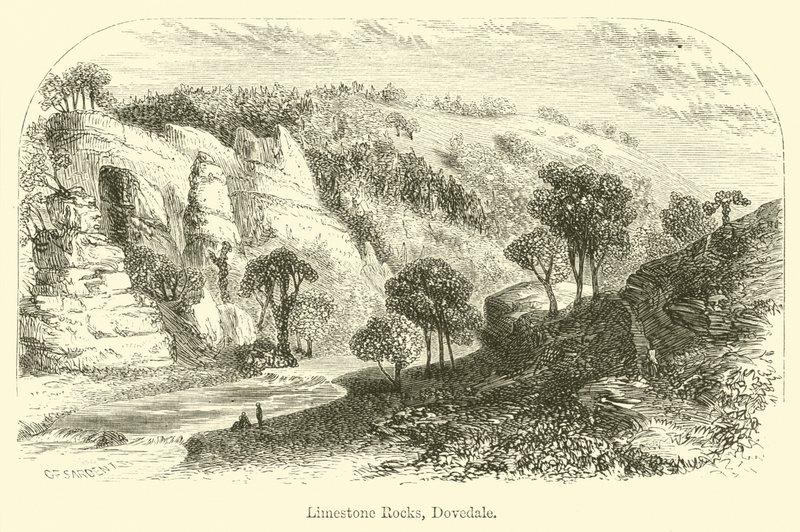 Rochas de calcário, Dovedale de G. F. Sargent