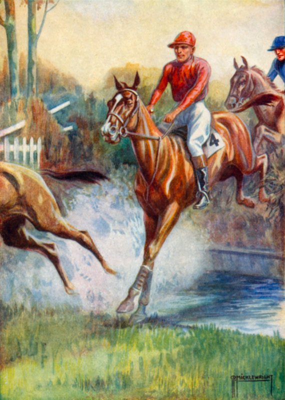 Ilustração para Black Beauty (cor litho) de G.P. Micklewright