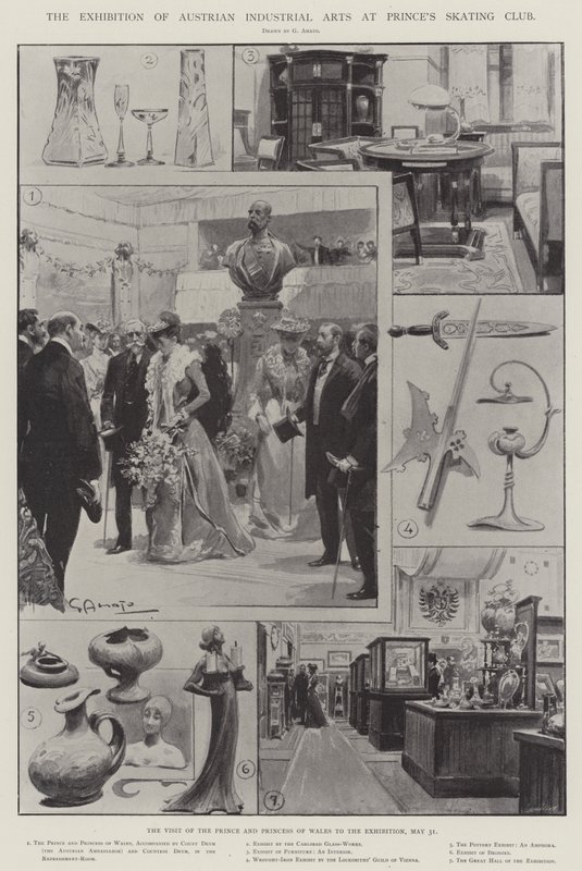 A Exposição de Artes Industriais Austríacas no Clube de Patinação de Prince de G.S. Amato