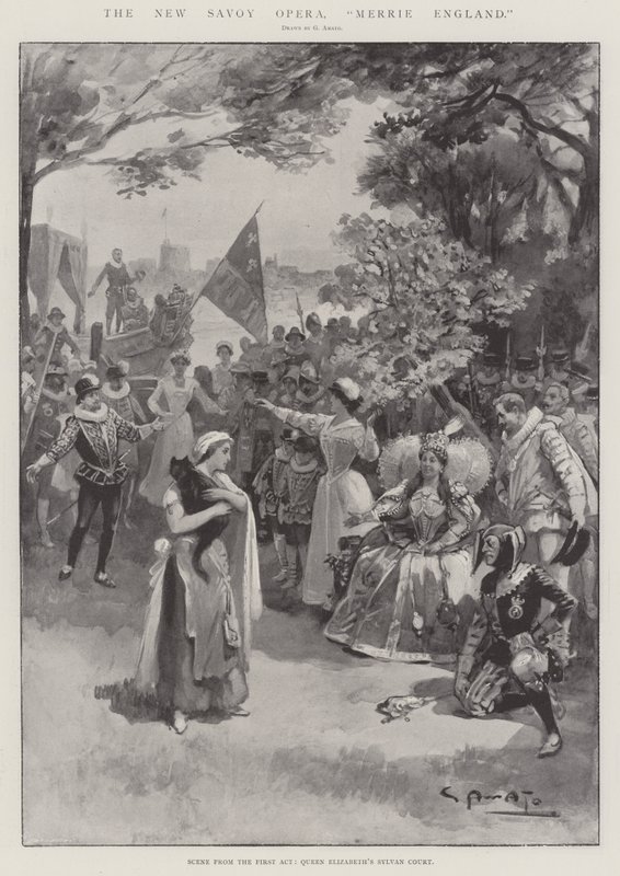 A, nova ópera savoy, merrie, inglaterra de G.S. Amato