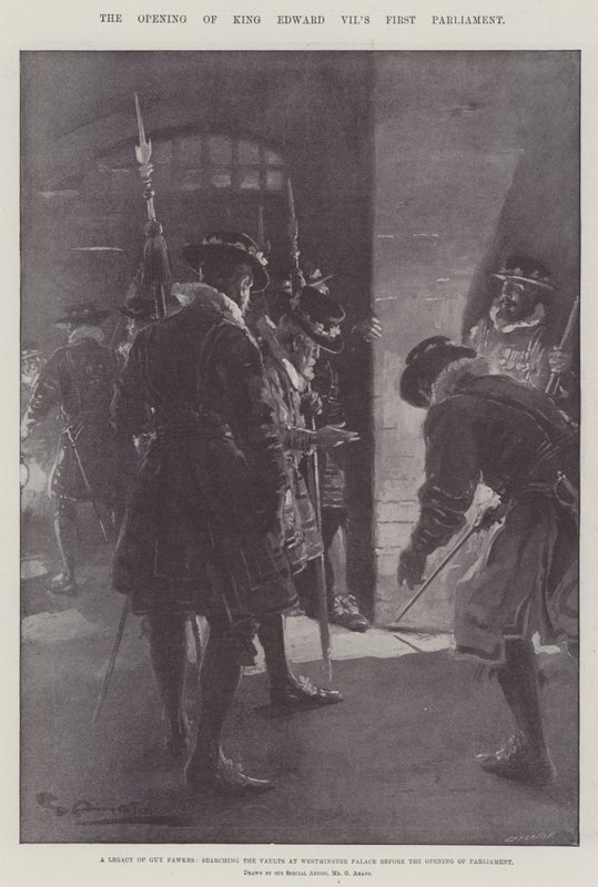 A Abertura do Primeiro Parlamento do Rei Edward VII de G.S. Amato