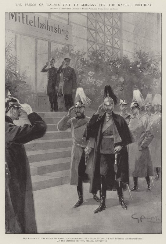 A visita do Príncipe de Gales à Alemanha para o aniversário do Kaiser de G.S. Amato