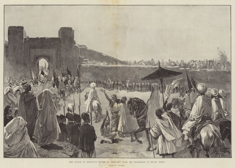 O retorno do sultão de Marrocos a Mequinez de sua peregrinação a Muley Edris de Gabriel Nicolet