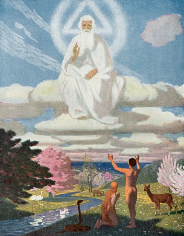 Adão e Eva no Paraíso de Gebhard Fugel
