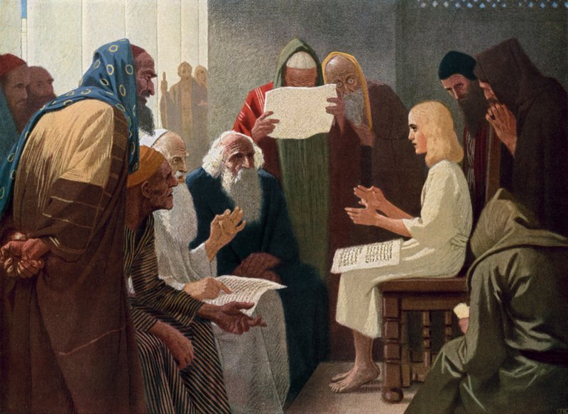 Jesus no templo de Gebhard Fugel