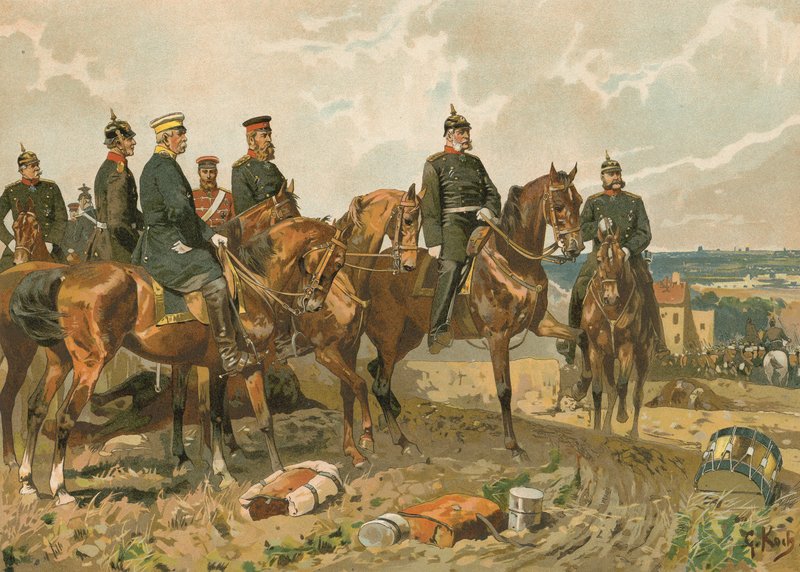 Kaiser Wilhelm I da Alemanha e sua equipe de Georg Koch