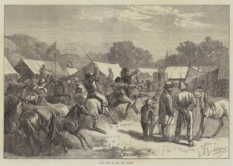 Pony Fair na Nova Floresta de George Bouverie Goddard