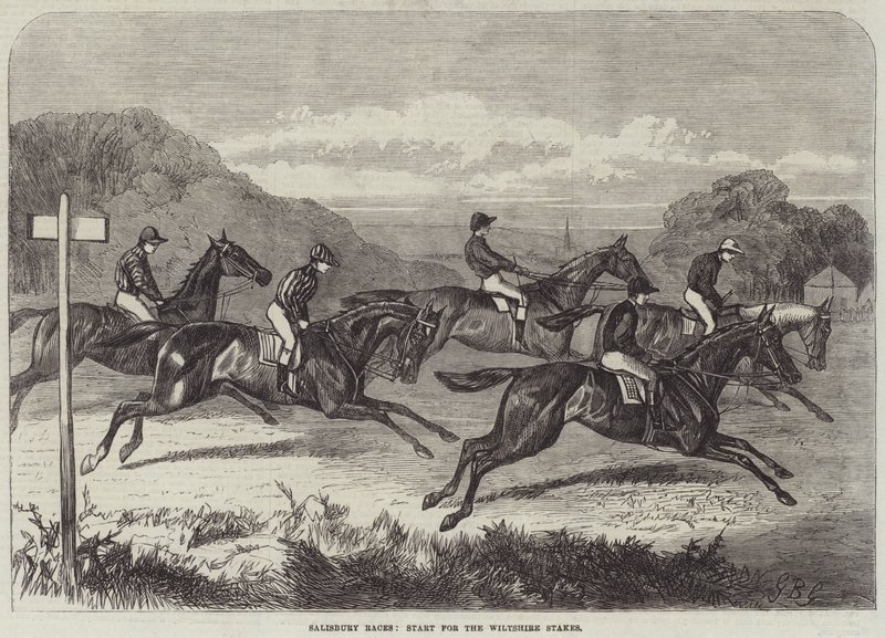 Salisbury Races, começo para as estacas de Wiltshire de George Bouverie Goddard