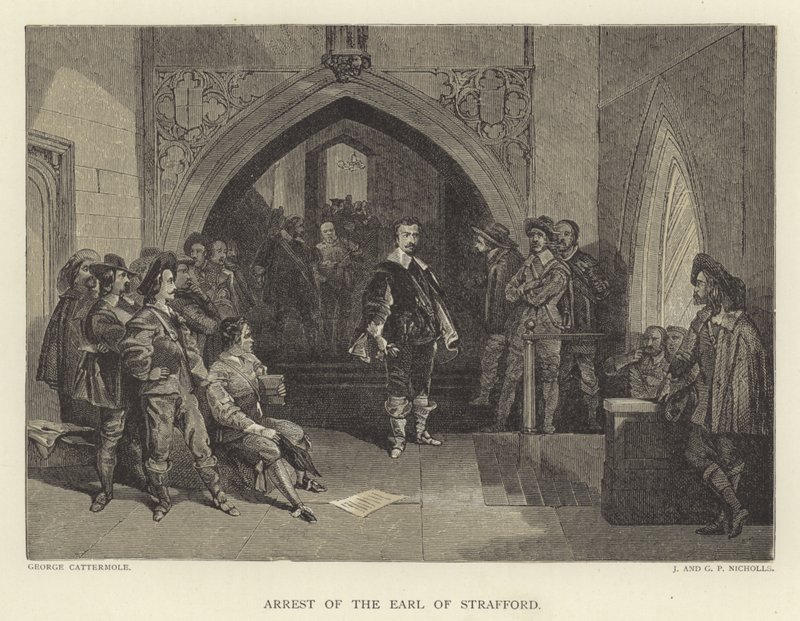 Detenção do conde de Strafford de George Cattermole